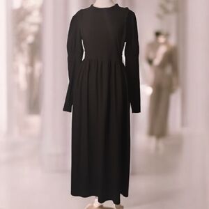 Topshop Elegant Black Long Sleeve Dress
